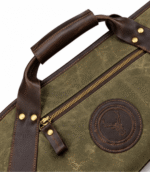 Durable Green Waxed Canvas & Leather Rifle Case