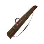 Waxed Canvas & Leather Shotgun Case with Brass Zipper