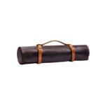 Lightweight Dark Brown Leather Knife Roll for Chef