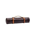 Lightweight Dark Brown Leather Knife Roll for Chef