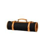 Stretchable Leather Knife Roll With Detachable Shoulder Strap