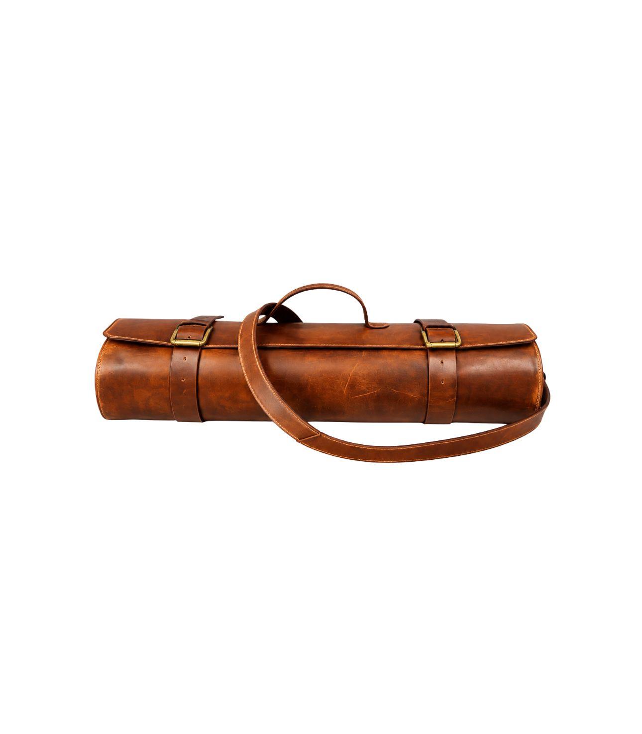 Caramel Classic Leather Knife Roll