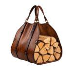 CabinCraft Firewood Crazy Horse Leather Log Carrier