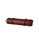Classic Rich Brown Leather Log Carrier with Handcrafted