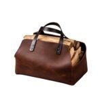 Heavy Duty Leather Crest Log Carrier with Comfort-Fit Handles