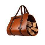 SaddleCraft Full-Grain Leather Firewood Log Carrier