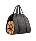 SmokeStone Waxed Canvas & Leather Log Carrier
