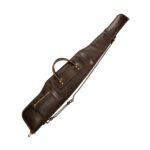 Classic Brown Leather Rifle Case - Handcrafted Padded Sleeve