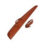 Handcrafted Leather Clay Shotgun Case - Padded Hunting Sleeve