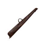 Distressed Brown Leather Shotgun Case | Handmade Hunting Slip