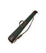 Two-Tone Brown & Green Leather Rifle Case - Padded Hunting Sleeve