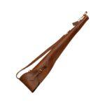 Slim-Fit Leather Shotgun Case with Brass Hardware - Hunting Sleeve