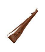 Slim-Fit Leather Shotgun Case with Brass Hardware - Hunting Sleeve