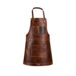 Artisan Dark Brown Full Grain Leather Apron