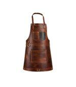 Artisan Dark Brown Full Grain Leather Apron