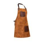 Arucas Saddle Suede Apron - Caramel Brown