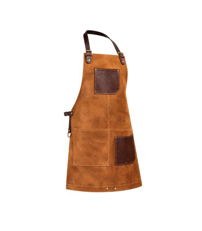 Arucas Saddle Suede Apron - Caramel Brown