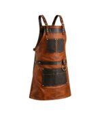 Expert Craftsmanship Brown Canvas Crossbody BBQ Apron