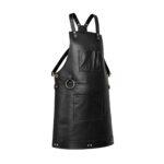 Front Pockets Yorkshire Full Grain Black Apron