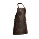 Front Pockets Yorkshire Full Grain Dark Brown Apron