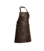 Front Pockets Yorkshire Full Grain Dark Brown Apron