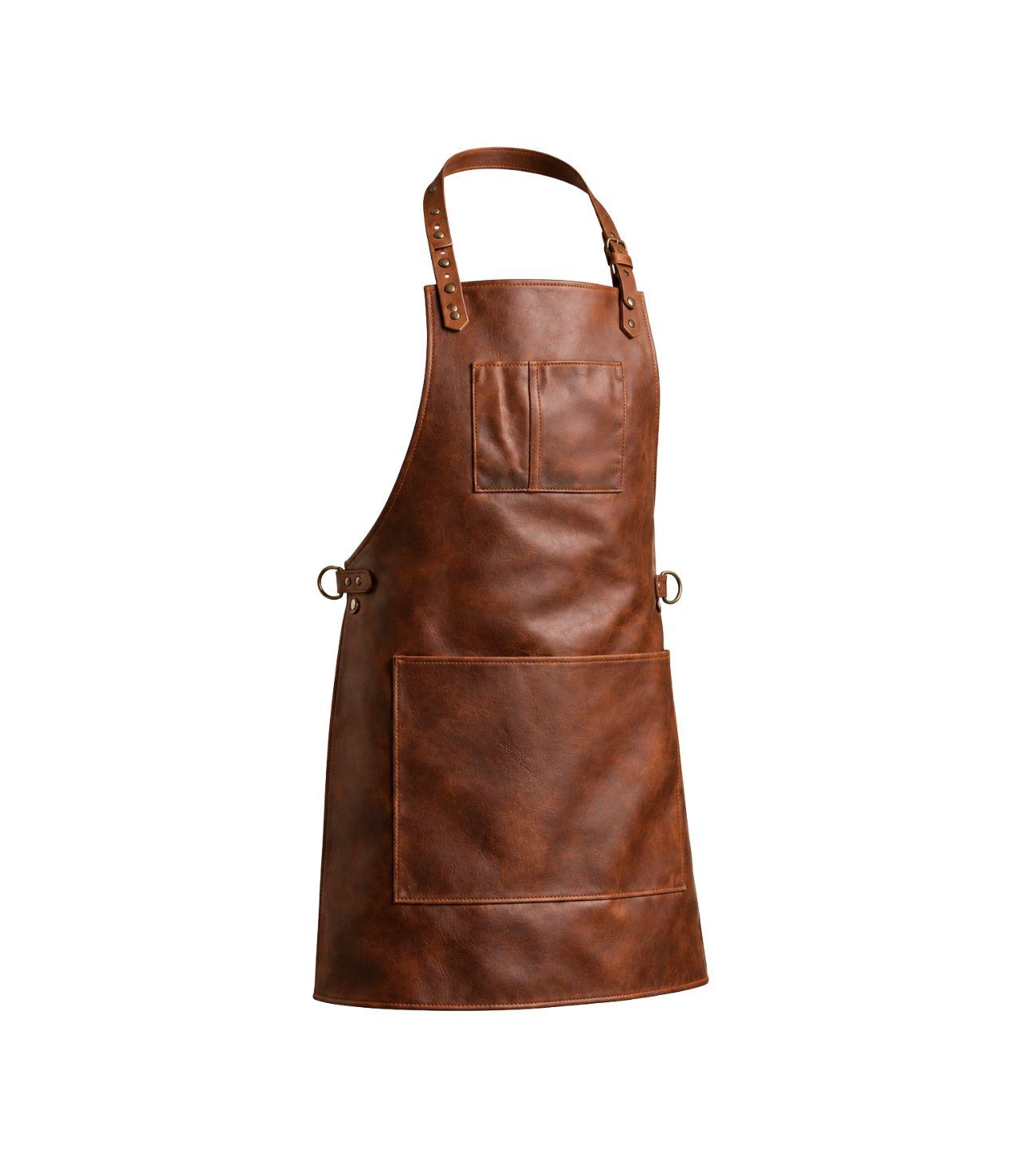 Front Pockets Yorkshire Full Grain Tan Brown Apron - Image 1