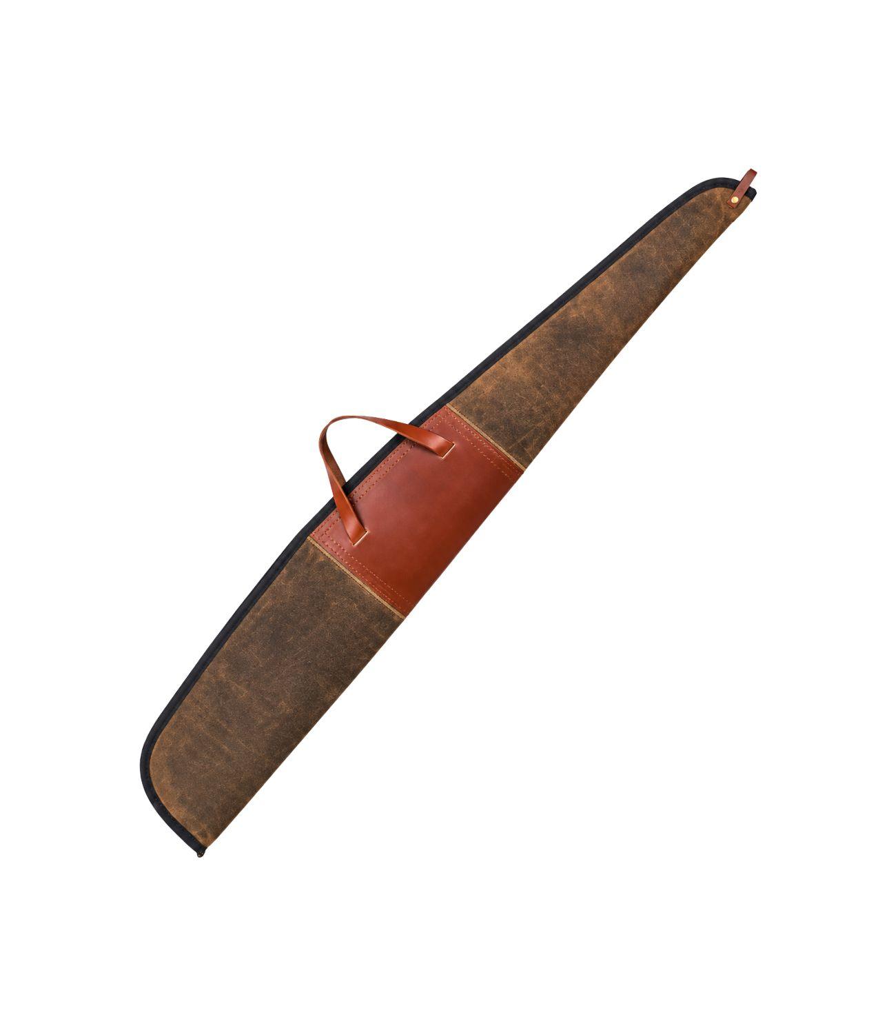 1 Saddle Leather Shotgun Case - Handcrafted Padded Hunting Sleeve - Image 1