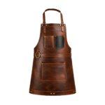 The Bristol Classic Dark Brown Full Grain Leather Apron