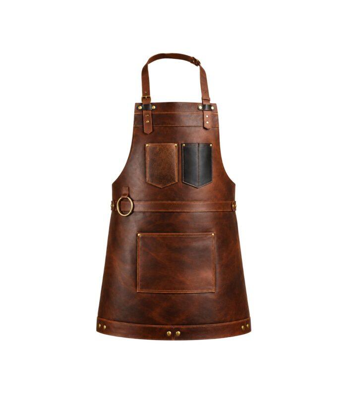 The Bristol Classic Dark Brown Full Grain Leather Apron