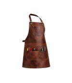 The Devon Brown Full Grain Leather Crossbody Apron
