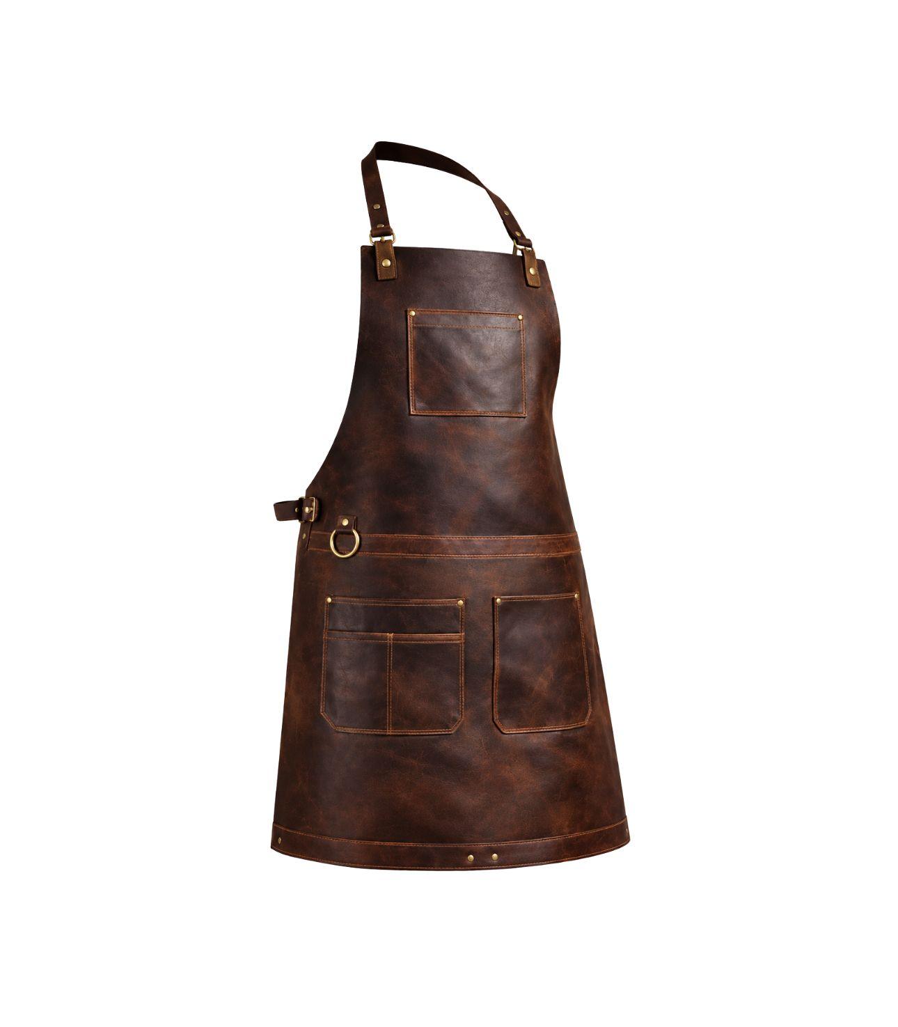 The Dorset Dark Brown Full Grain Leather Apron - Image 1