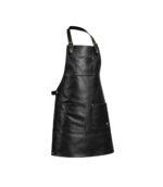 The Double Pocket Leather Apron - Black