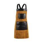 THE FLORENCE SUEDE APRON - RAVEN BLACK