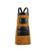 THE FLORENCE SUEDE APRON - RAVEN BLACK