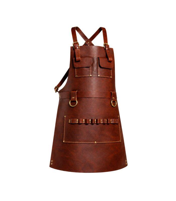 Wood Worker Dark Brown Leather Apron