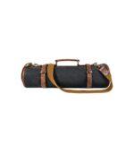 Black Malaga Canvas Knife Roll with Shoulder Strap