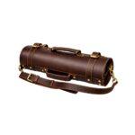Brown Leather Knife Roll for Culinary Kits