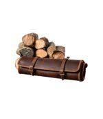 Classic Rich Brown Leather Log Carrier with Handcrafted - Image 2