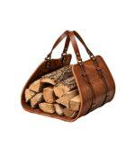 HearthBase Firewood Leather Log Carrier With heavy-duty handles - Image 2