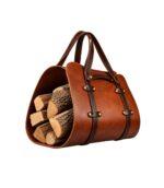 SaddleCraft Full-Grain Leather Firewood Log Carrier - Image 2