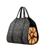 SmokeStone Waxed Canvas & Leather Log Carrier - Image 2
