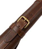 Classic Brown Leather Rifle Case - Handcrafted Padded Sleeve - Image 2