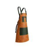 Olive Brown Pedro Leather Suede Apron - Image 2