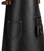 Otto Angelino Top Grain Black Leather Apron - Image 2