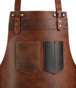 The Bristol Classic Dark Brown Full Grain Leather Apron - Image 2