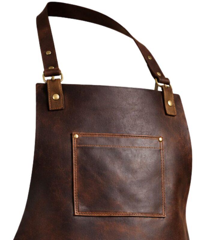 The Dorset Dark Brown Full Grain Leather Apron