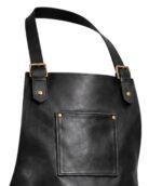 The Double Pocket Leather Apron - Black - Image 2