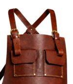 Wood Worker Dark Brown Leather Apron - Image 2