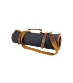 Black Malaga Canvas Knife Roll with Shoulder Strap - Image 2
