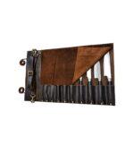 Brown Leather Knife Roll for Culinary Kits - Image 2